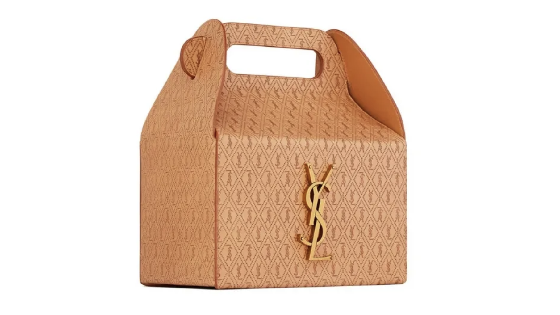 SAINT LAURENT Loulou bag with autumn leaves SAINT LAURENT Loulou bag in brown leather surrounded by autumn leaves